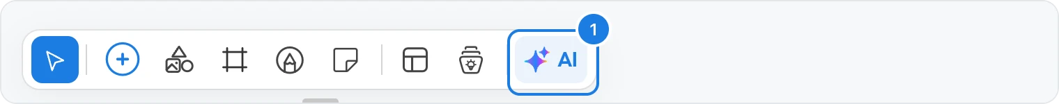 The AI chip in the bottom toolbar