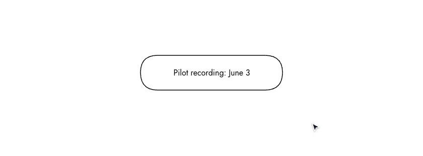 Choosing yellow under Background and then orange under Border for the Pilot recording shape