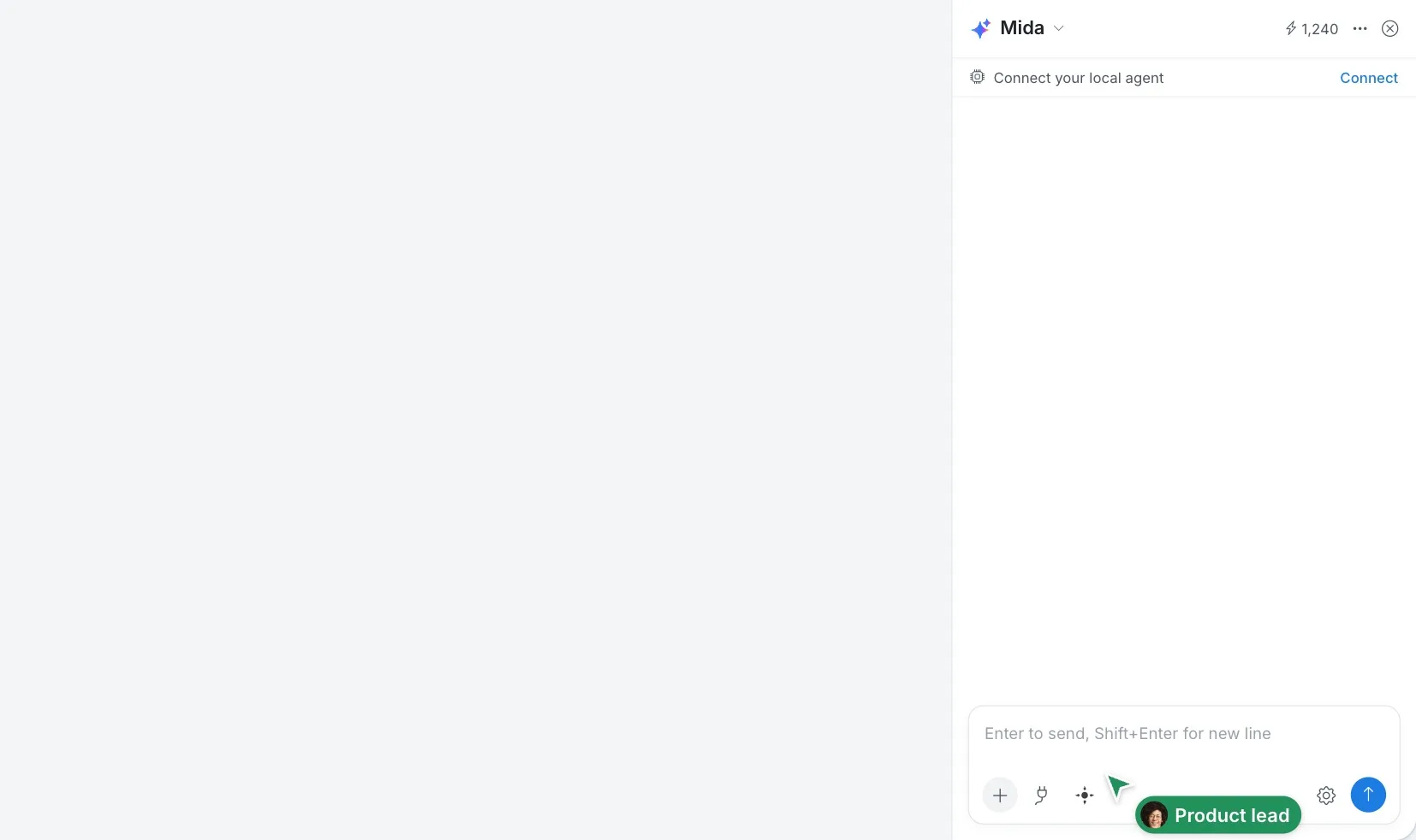 Opening Connections from Mida, applying Jira, asking for a sprint review, and Mida adding the epics on a timeline, the burndown and a mind map of open epics