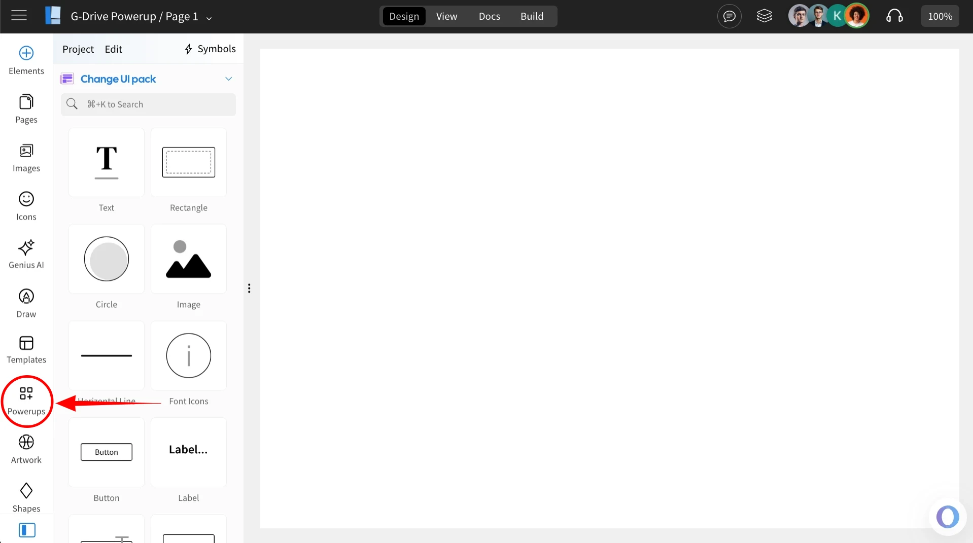 Clicking on Powerups - Dummy Data Generator