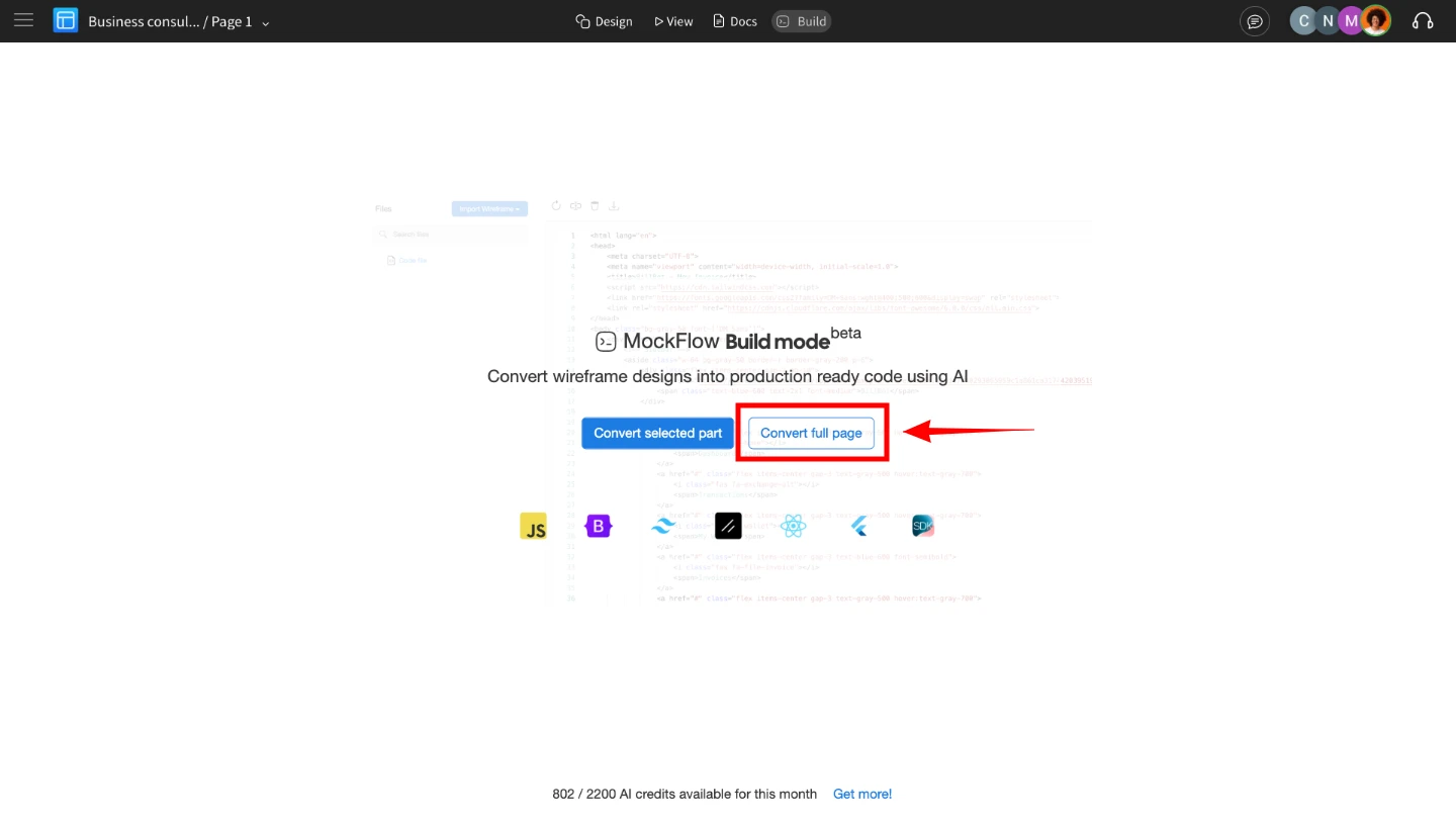 Click on the 'Convert Full Page'