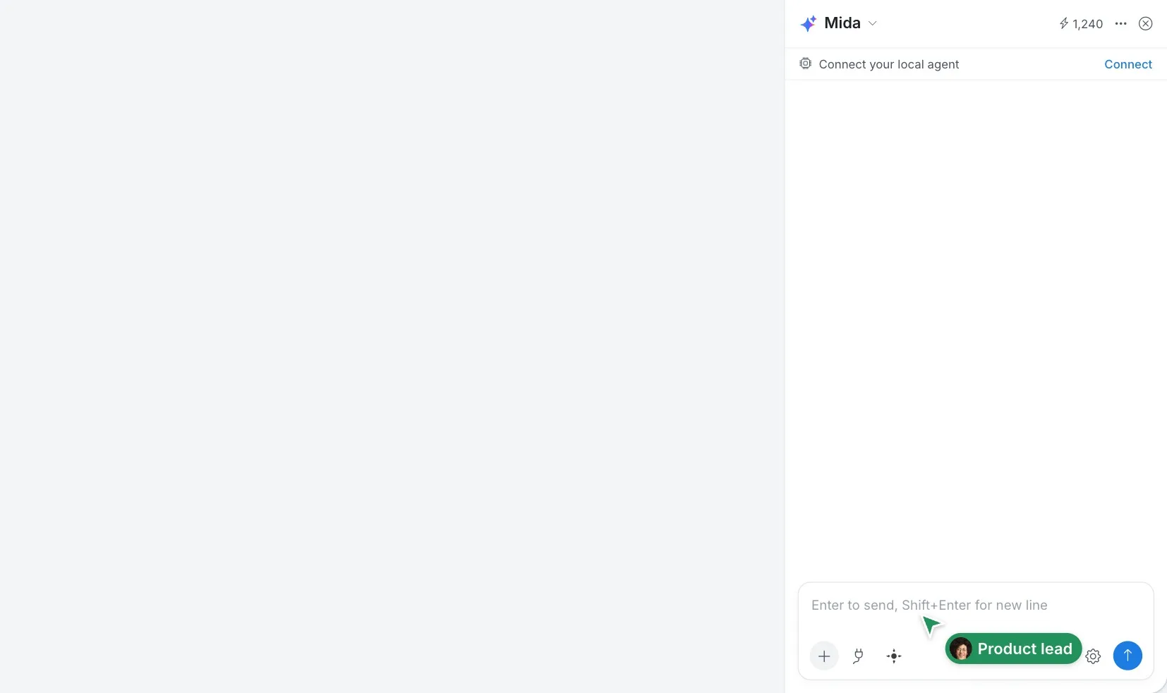 Choosing Visualize Documents, attaching a weekly sync transcript and asking Mida to turn it into a board, as Mida reads each line and adds a knowledge graph, sticky notes and a to do list