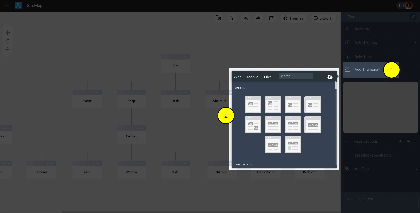 Navigate to new thumbnails and select the requried thumbnail