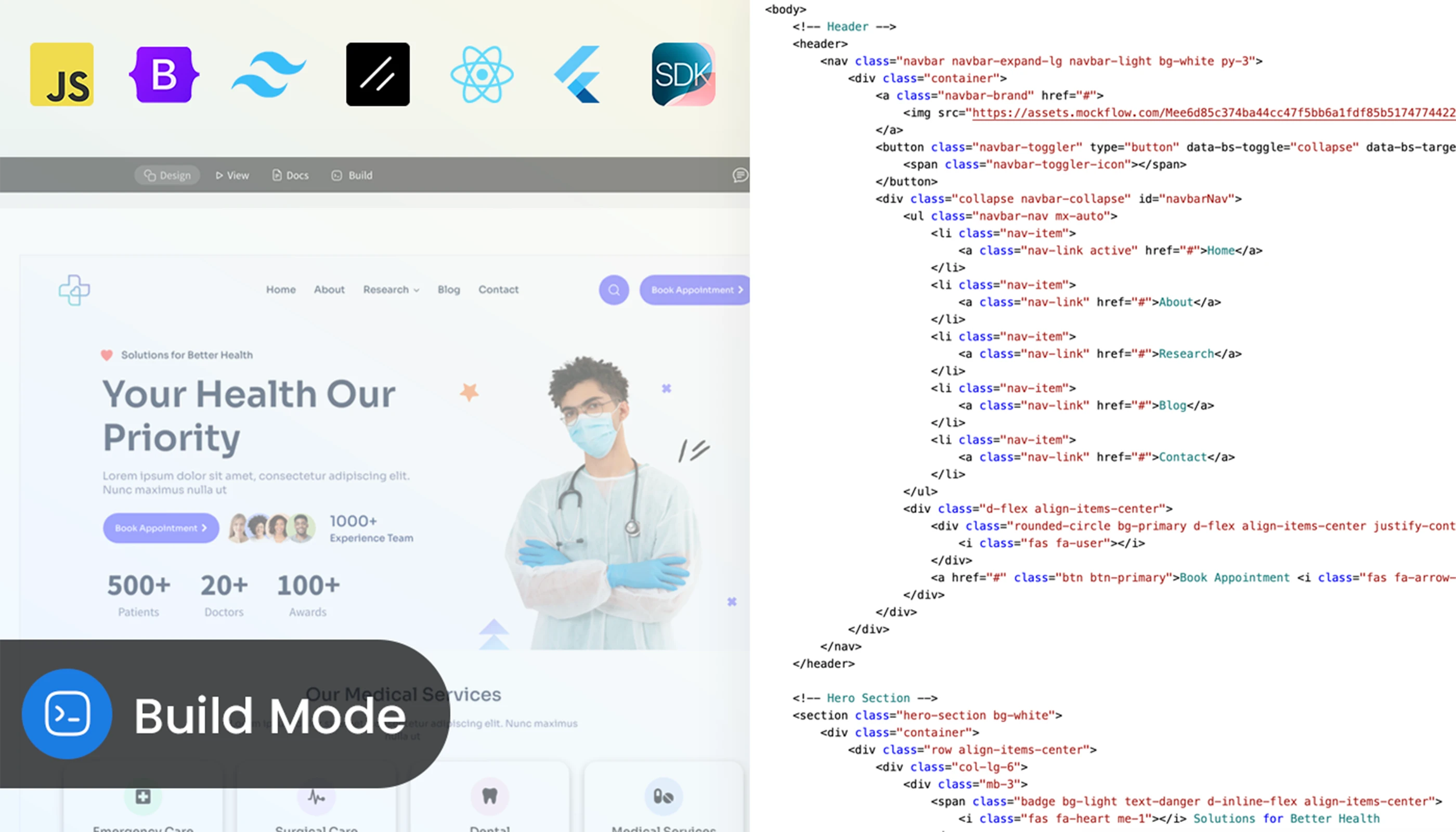 New! Build mode - Convert wireframes into production code