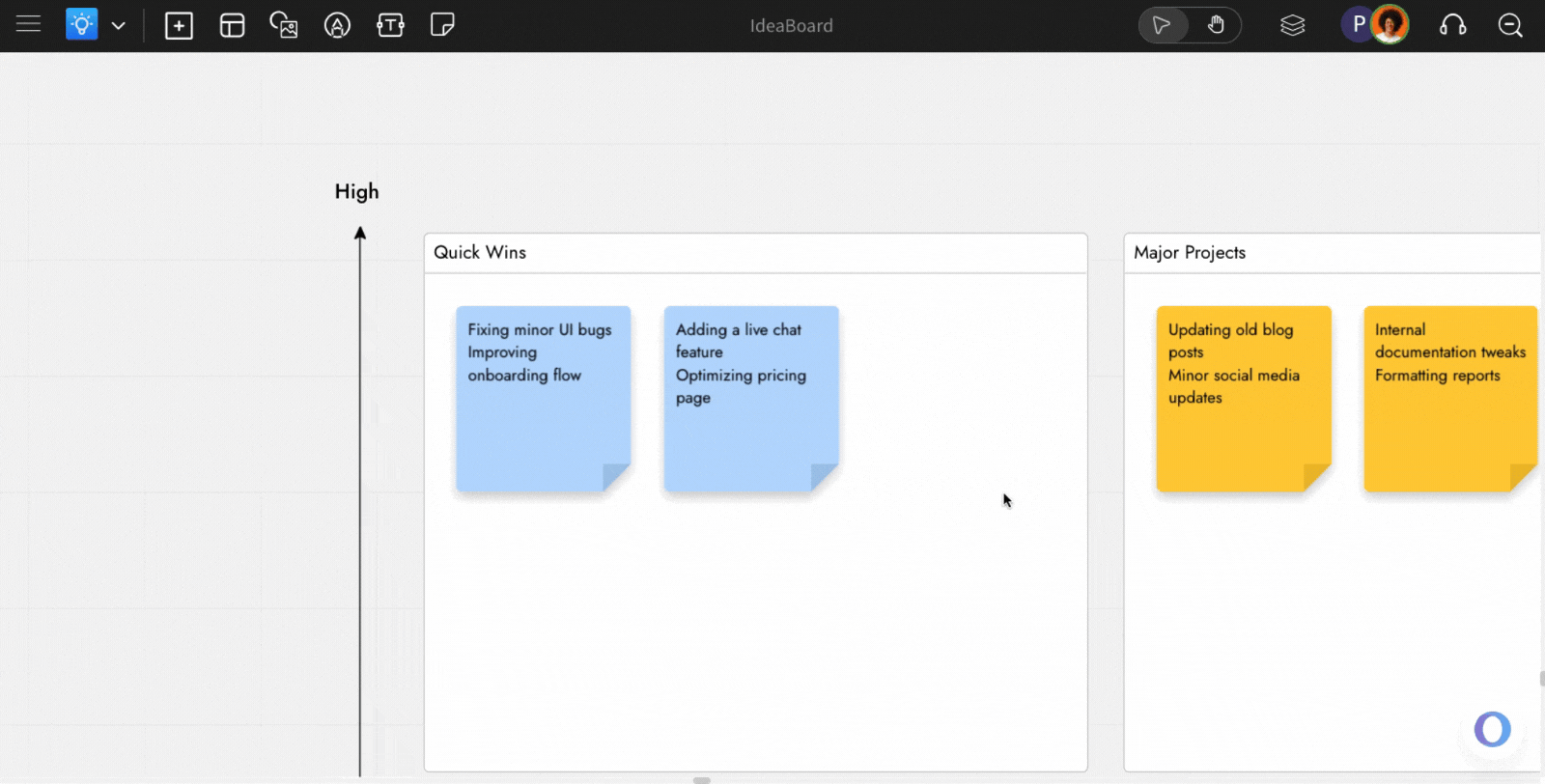 Section component - Exporting Section in MockFlow IdeaBoard
