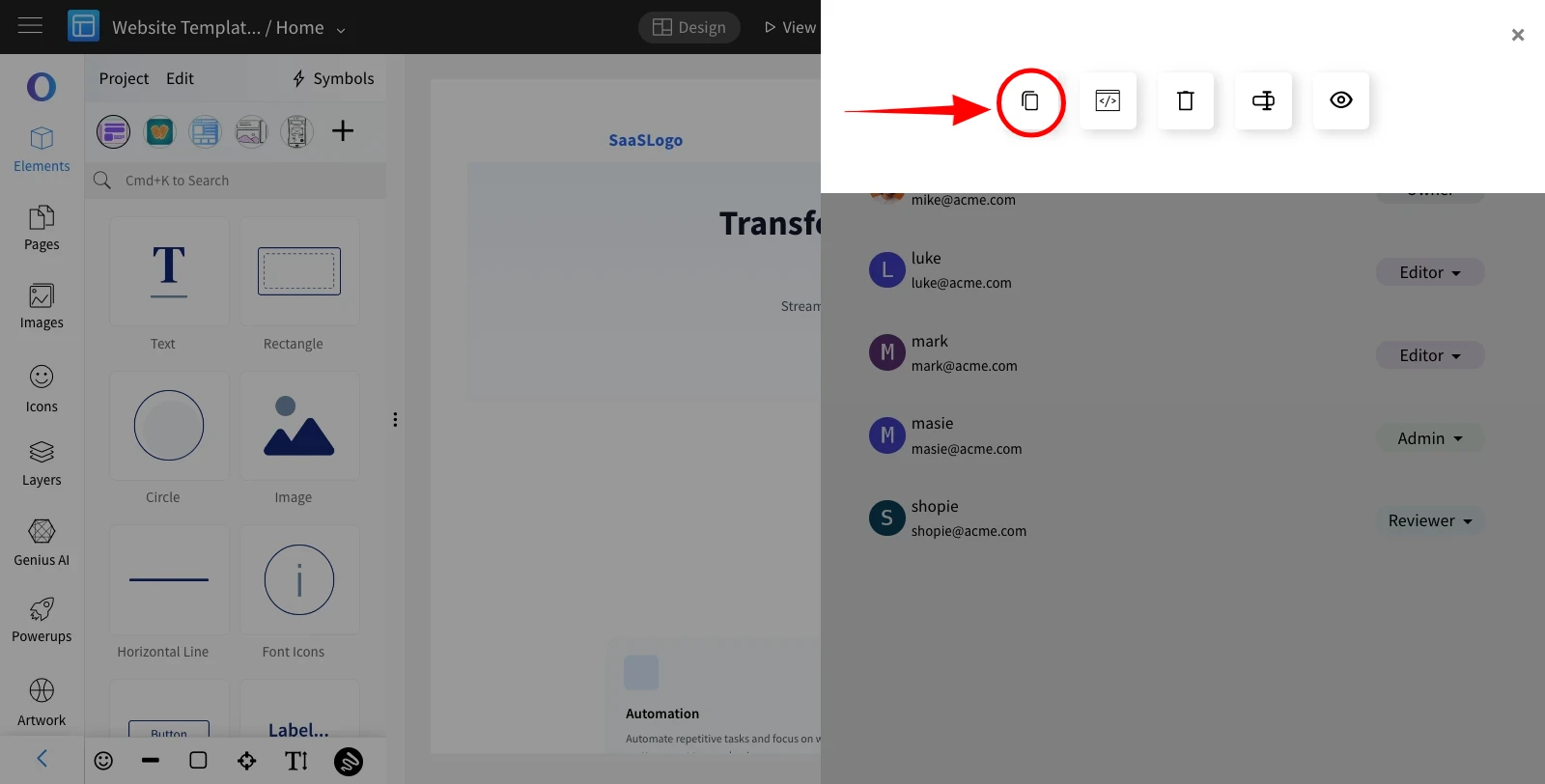 Choosing copy from the given options to share the ux docs