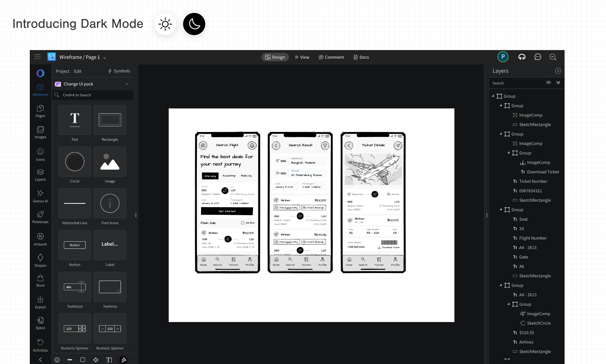 Now experience Dark Mode in MockFlow Dashboard and Editor