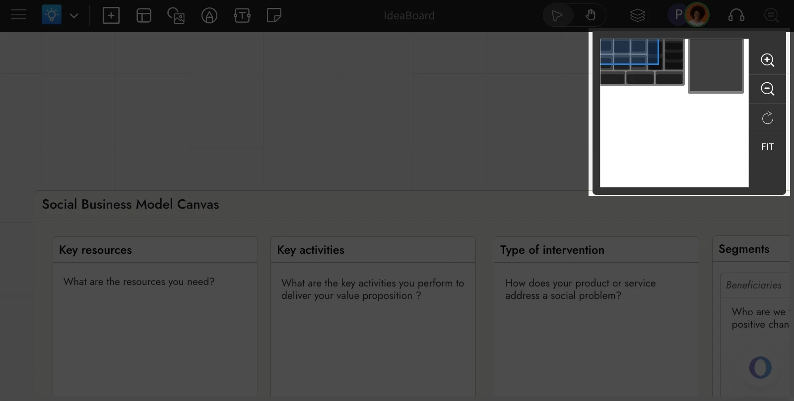 Zoom Options - Using Zoom Options in MockFlow IdeaBoard