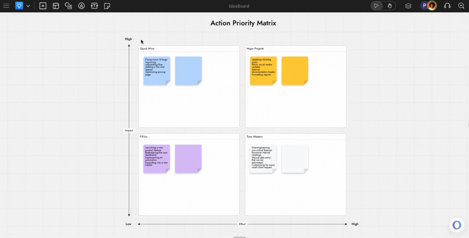 Select the component - Exporting a board in MockFlow IdeaBoard