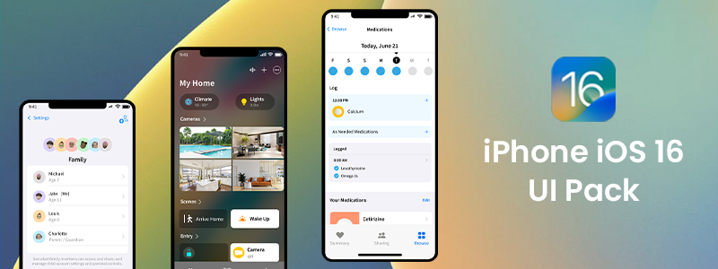 iOS 16 UI Pack MockFlow